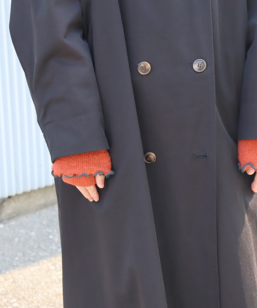 KIVISDOU（キビスドウ）の「チューリップフリル　ハンドウォーマー（アームカバー・レディース・ブルーグリーン/グレー/レンガ・F）」の14枚目の写真