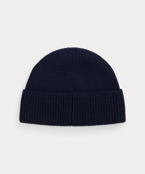 POLO RALPH LAUREN（ポロ ラルフ ローレン）の「Polo ベア リブニット ビーニー（ニットキャップ/ビーニー・メンズ・ブルー・ONE）」の4枚目の写真