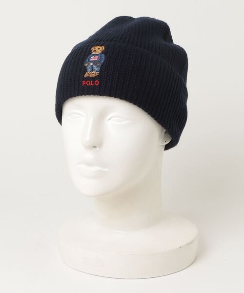 POLO RALPH LAUREN（ポロ ラルフ ローレン）の「Polo ベア リブニット ビーニー（ニットキャップ/ビーニー・メンズ・ブルー・ONE）」の3枚目の写真