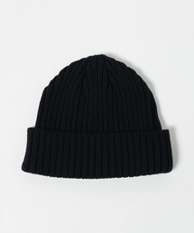 KIJIMA TAKAYUKI ニット帽 黒 ビーニー リブ シンプル KIJIMA TAKAYUKI｜キジマ タカユキのニットキャップ/ビーニー