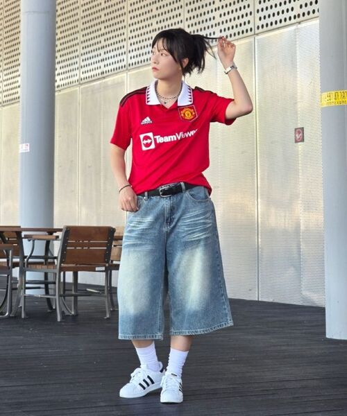 AGOD（エージーオーディー）の「ヴィンテージキャットブラシデニムバミューダショーツ[サンドブルー]（その他パンツ・レディース・その他・LARGE/X-LARGE/SMALL/MEDIUM）」の11枚目の写真