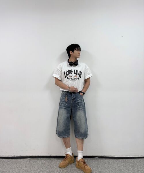 AGOD（エージーオーディー）の「ヴィンテージキャットブラシデニムバミューダショーツ[サンドブルー]（その他パンツ・レディース・その他・LARGE/X-LARGE/SMALL/MEDIUM）」の12枚目の写真