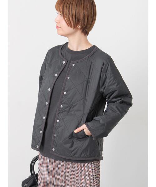 Lugnoncure(ルノンキュール)の「パッカブルノーカラーブルゾン(ブルゾン・レディース・ブラウン/ベージュ/チャコールグレー/ブラック・M/L)」の1枚目の写真