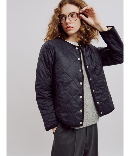 Lugnoncure(ルノンキュール)の「パッカブルノーカラーブルゾン(ブルゾン・レディース・ブラウン/ベージュ/チャコールグレー/ブラック・M/L)」の2枚目の写真