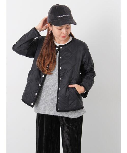 Lugnoncure(ルノンキュール)の「パッカブルノーカラーブルゾン(ブルゾン・レディース・ブラウン/ベージュ/チャコールグレー/ブラック・M/L)」の8枚目の写真