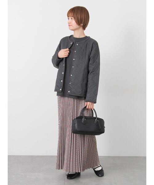 Lugnoncure(ルノンキュール)の「パッカブルノーカラーブルゾン(ブルゾン・レディース・ブラウン/ベージュ/チャコールグレー/ブラック・M/L)」の12枚目の写真