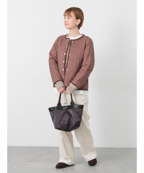 Lugnoncure(ルノンキュール)の「パッカブルノーカラーブルゾン(ブルゾン・レディース・ブラウン/ベージュ/チャコールグレー/ブラック・M/L)」の18枚目の写真