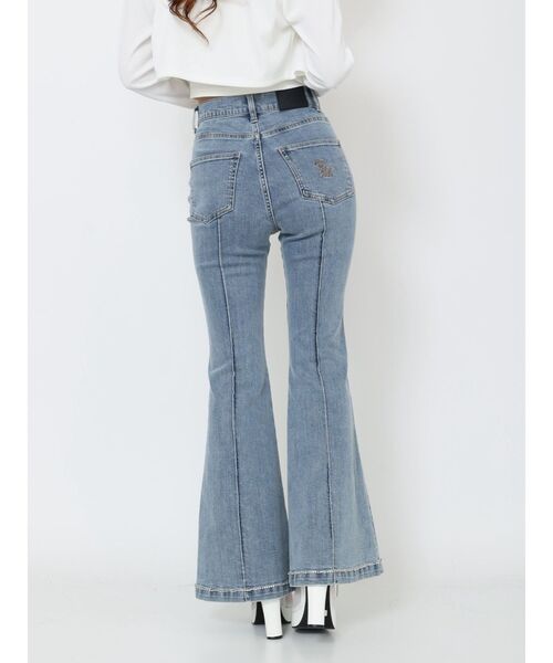 EATME(イートミー)の「フロントビジュースリットデニムパンツ(デニムパンツ・レディース・ブラック/ライトブルー・SMALL/MEDIUM)」の8枚目の写真