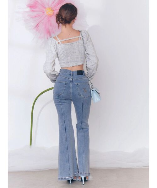 EATME(イートミー)の「フロントビジュースリットデニムパンツ(デニムパンツ・レディース・ブラック/ライトブルー・SMALL/MEDIUM)」の13枚目の写真
