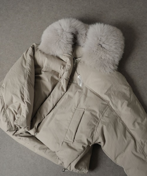 取り外し可能】2WAYファー付きモンスターショートダウン（ダウン