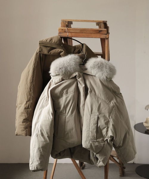 セール】【取り外し可能】2WAYファー付きモンスターショートダウン