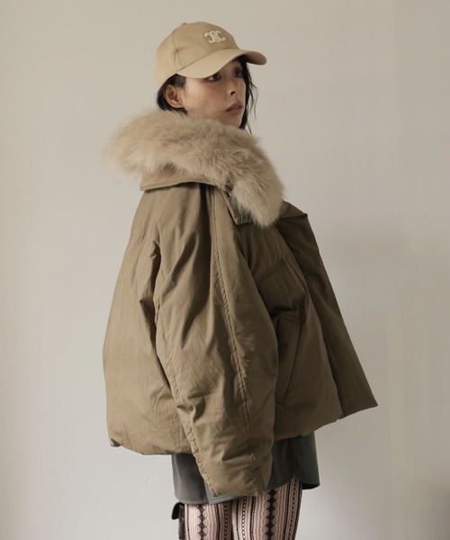 取り外し可能】2WAYファー付きモンスターショートダウン（ダウン