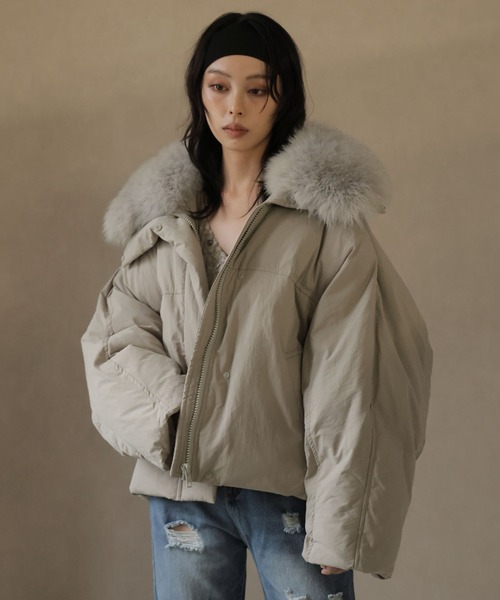 取り外し可能】2WAYファー付きモンスターショートダウン（ダウン