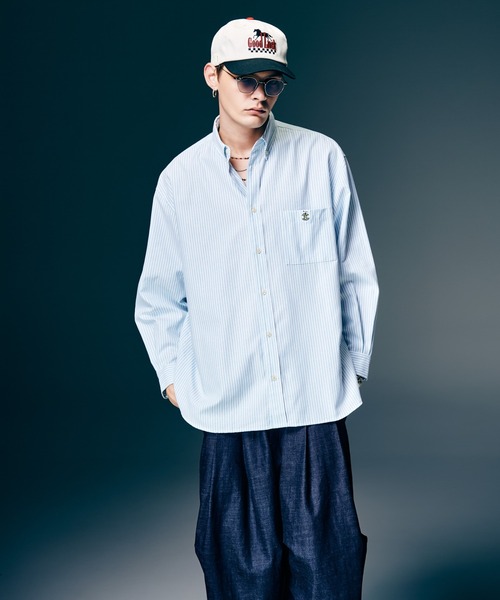 glamb(グラム)の「Forbidden Apple Oxford Shirt / フォビドゥンアップルオックスフォードシャツ(シャツ/ブラウス・メンズ・イエロー/ストライプ/ホワイト・S/M/L)」の9枚目の写真
