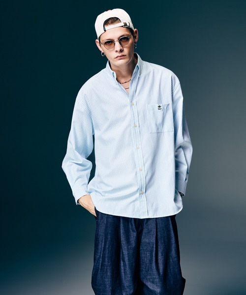 glamb(グラム)の「Forbidden Apple Oxford Shirt / フォビドゥンアップルオックスフォードシャツ(シャツ/ブラウス・メンズ・イエロー/ストライプ/ホワイト・S/M/L)」の10枚目の写真