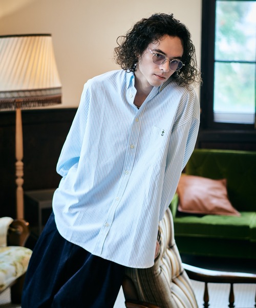 glamb(グラム)の「Forbidden Apple Oxford Shirt / フォビドゥンアップルオックスフォードシャツ(シャツ/ブラウス・メンズ・イエロー/ストライプ/ホワイト・S/M/L)」の20枚目の写真