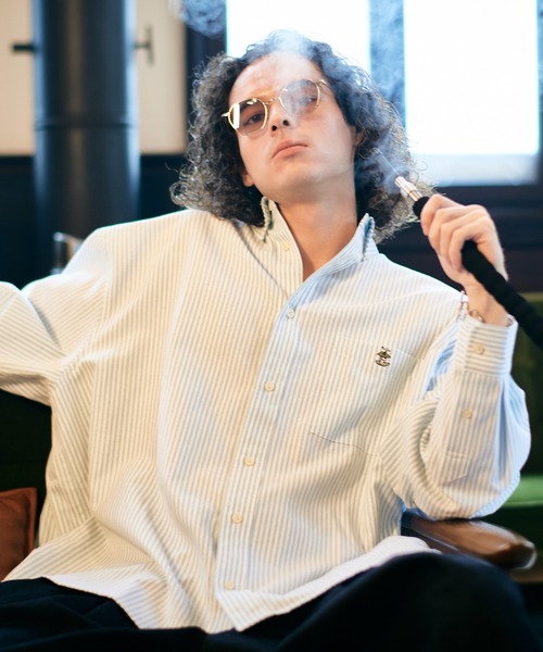 glamb(グラム)の「Forbidden Apple Oxford Shirt / フォビドゥンアップルオックスフォードシャツ(シャツ/ブラウス・メンズ・イエロー/ストライプ/ホワイト・S/M/L)」の18枚目の写真