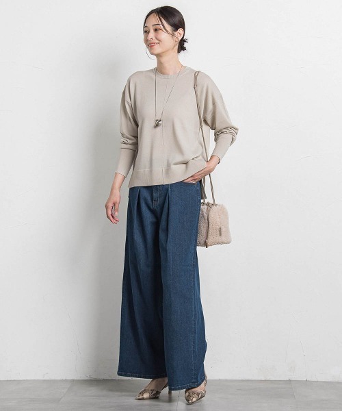 LAUTREAMONT（ロートレアモン）の「【WEB限定】365デニムパンツ ワイドシルエット≪洗える≫（デニムパンツ・レディース・ブルー/ネイビー・7号/9号/11号）」の16枚目の写真