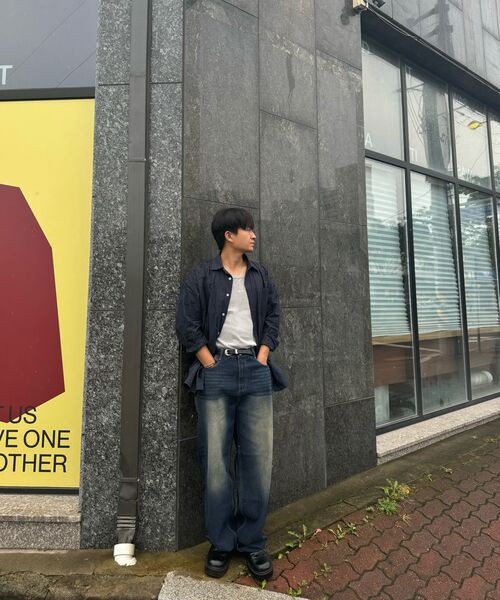 ACSHI（アクシ）の「オールデイソフトバルーンフィットワイドデニムパンツユニセックス（濃紺）（デニムパンツ・メンズ・その他・SMALL/MEDIUM/LARGE/X-LARGE/XX-LARGE/X-SMALL）」の7枚目の写真