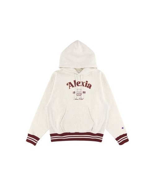 ALEXIA STAM（アリシアスタン）の「[Champion for ALEXIA STAM] Crew Neck Sweatshirt /別注 Championパーカー（パーカー・レディース・ライトグレー/ネイビー・M）」の14枚目の写真
