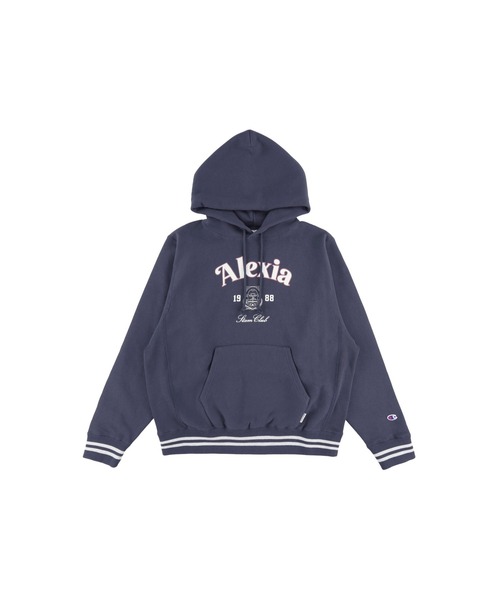 ALEXIA STAM（アリシアスタン）の「[Champion for ALEXIA STAM] Crew Neck Sweatshirt /別注 Championパーカー（パーカー・レディース・ライトグレー/ネイビー・M）」の21枚目の写真