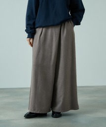 フィブリルサテンラップワイドパンツ≪洗濯機で洗える≫