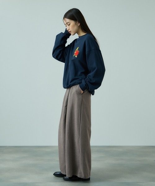 VICKY(ビッキー)の「フィブリルサテンラップワイドパンツ≪洗濯機で洗える≫(その他パンツ・レディース・ダークグレー/ブラウン/ライトグレー・M)」の4枚目の写真