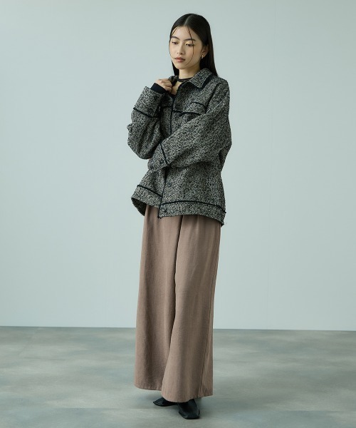 VICKY(ビッキー)の「フィブリルサテンラップワイドパンツ≪洗濯機で洗える≫(その他パンツ・レディース・ダークグレー/ブラウン/ライトグレー・M)」の9枚目の写真