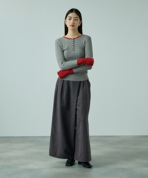 VICKY(ビッキー)の「フィブリルサテンラップワイドパンツ≪洗濯機で洗える≫(その他パンツ・レディース・ダークグレー/ブラウン/ライトグレー・M)」の16枚目の写真