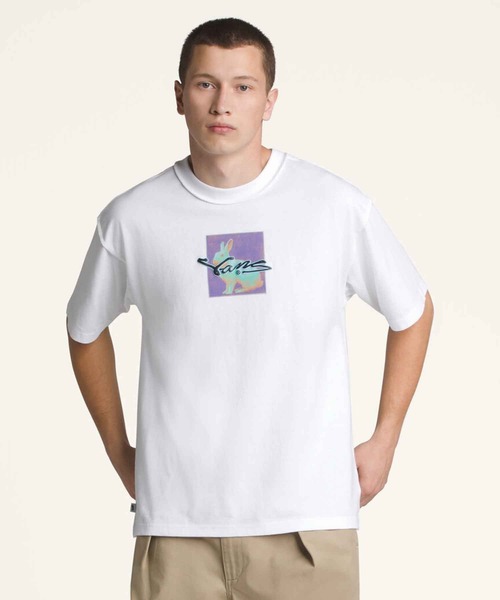 VANS(バンズ)の「PREMIUM DOWN THE RABBIT HOLE Tシャツ / LX Down The Rabbit Hole SS Tee VN000MF8WHT1(Tシャツ/カットソー・メンズ・ホワイト・LARGE/MEDIUM/SMALL/X-LARGE/X-SMALL)」の1枚目の写真