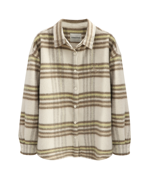 Vivacious(ビバシャス)の「Charmant Check Shirt NAVY(シャツ/ブラウス・レディース・ネイビー・FREE)」の6枚目の写真