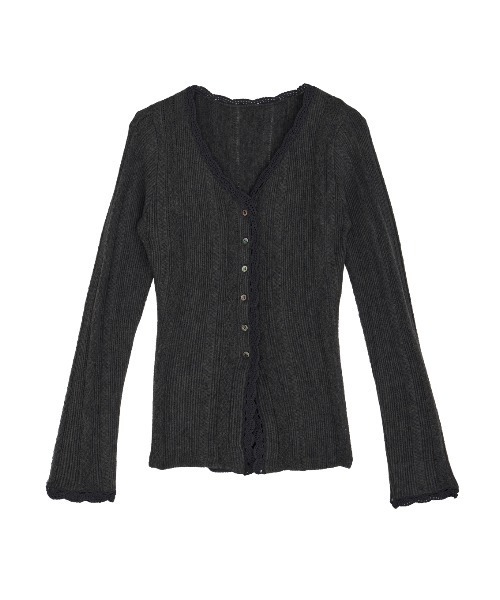 Ameri（アメリ）の「UND PIN TUCK LACE LIKE KNIT TOP（ニット