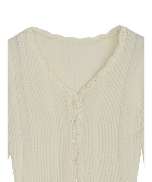 UND PIN TUCK LACE LIKE KNIT TOP（ニット/セーター）｜Ameri（アメリ