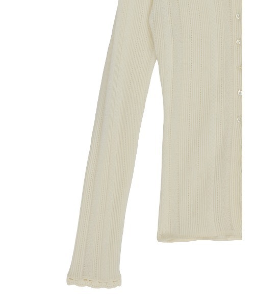 UND PIN TUCK LACE LIKE KNIT TOP（ニット/セーター）｜Ameri（アメリ