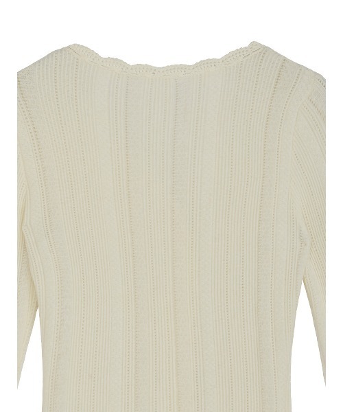 UND PIN TUCK LACE LIKE KNIT TOP（ニット/セーター）｜Ameri（アメリ