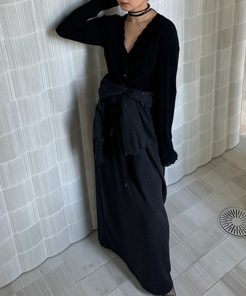 UND PIN TUCK LACE LIKE KNIT TOP（ニット/セーター）｜Ameri（アメリ