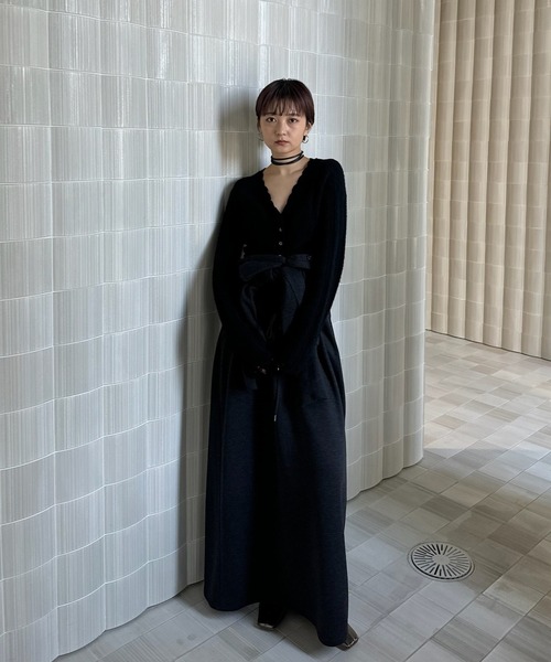 Ameri（アメリ）の「UND PIN TUCK LACE LIKE KNIT TOP（ニット
