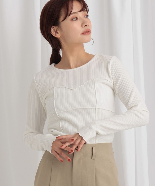 mysty woman(ミスティウーマン)の「ビスチェキリカエインナー 638070(ニット/セーター・レディース・オフホワイト/グレー/ブラック・FREE)」の17枚目の写真