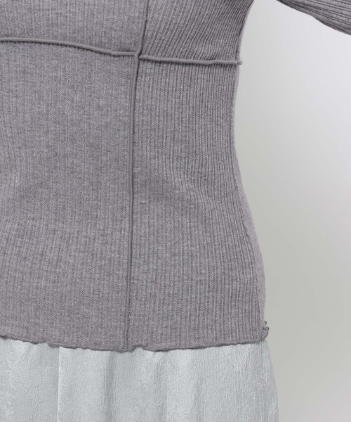 mysty woman(ミスティウーマン)の「ビスチェキリカエインナー 638070(ニット/セーター・レディース・オフホワイト/グレー/ブラック・FREE)」の11枚目の写真