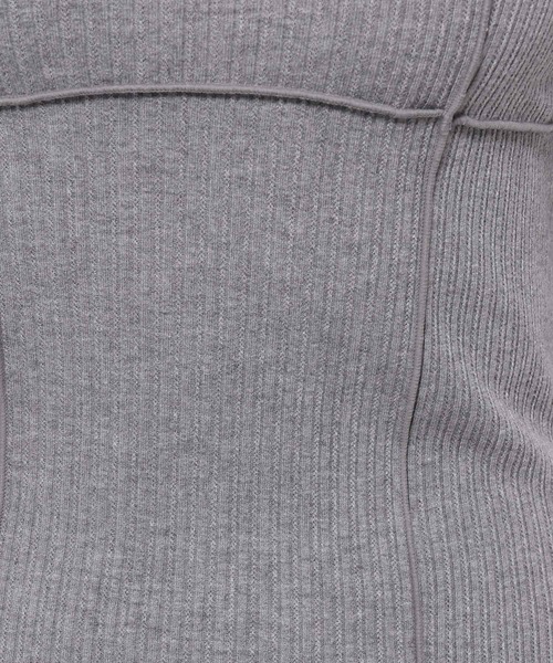 mysty woman(ミスティウーマン)の「ビスチェキリカエインナー 638070(ニット/セーター・レディース・オフホワイト/グレー/ブラック・FREE)」の6枚目の写真