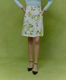 LOULOU WILLOUGHBY（ルルウィルビー）の「【LOULOU WILLOUGHBY】ＲＡＴＴＩレモン柄ラップミニスカート（スカート）」