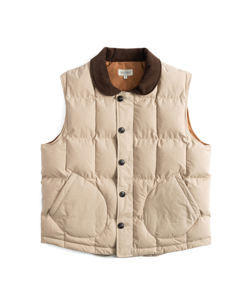 WILD BRICKS(ワイルドブリックス)の「RP PUFFER VEST (beige)(ダウンベスト・メンズ・その他・MEDIUM/LARGE/X-LARGE)」の1枚目の写真