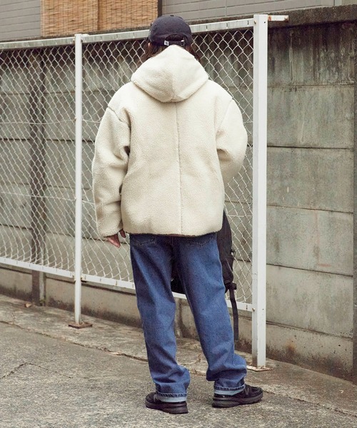 Calvin Klein Jeans（カルヴァンクラインジーンズ）の「Calvin Klein/カルバンクライン SHERPA FUNNEL NECK FULL ZIP HOODIE フルジップ ボアジャケット（ブルゾン・メンズ・ベージュ・M/L/XL）」の7枚目の写真