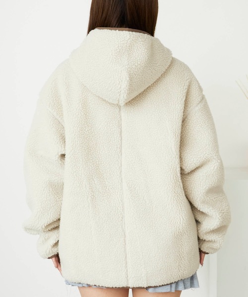 Calvin Klein Jeans（カルヴァンクラインジーンズ）の「Calvin Klein/カルバンクライン SHERPA FUNNEL NECK FULL ZIP HOODIE フルジップ ボアジャケット（ブルゾン・メンズ・ベージュ・M/L/XL）」の16枚目の写真