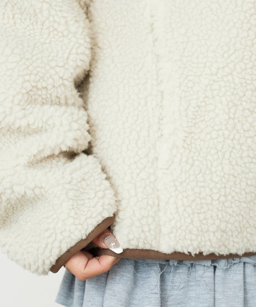 Calvin Klein Jeans（カルヴァンクラインジーンズ）の「Calvin Klein/カルバンクライン SHERPA FUNNEL NECK FULL ZIP HOODIE フルジップ ボアジャケット（ブルゾン・メンズ・ベージュ・M/L/XL）」の20枚目の写真