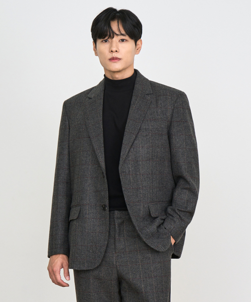 PRAIRIE(KR)(プレーリー)の「ウールヘリンボーンチェックブレザー (チャコール)(テーラードジャケット・メンズ・その他・SMALL/MEDIUM/LARGE)」の11枚目の写真