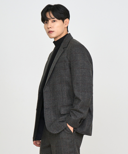PRAIRIE(KR)(プレーリー)の「ウールヘリンボーンチェックブレザー (チャコール)(テーラードジャケット・メンズ・その他・SMALL/MEDIUM/LARGE)」の10枚目の写真