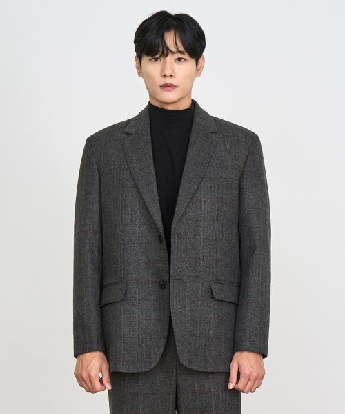 PRAIRIE(KR)(プレーリー)の「ウールヘリンボーンチェックブレザー (チャコール)(テーラードジャケット・メンズ・その他・SMALL/MEDIUM/LARGE)」の9枚目の写真