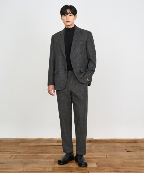 PRAIRIE(KR)(プレーリー)の「ウールヘリンボーンチェックブレザー (チャコール)(テーラードジャケット・メンズ・その他・SMALL/MEDIUM/LARGE)」の8枚目の写真