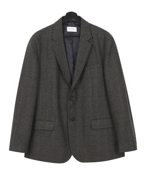 PRAIRIE(KR)(プレーリー)の「ウールヘリンボーンチェックブレザー (チャコール)(テーラードジャケット・メンズ・その他・SMALL/MEDIUM/LARGE)」の7枚目の写真